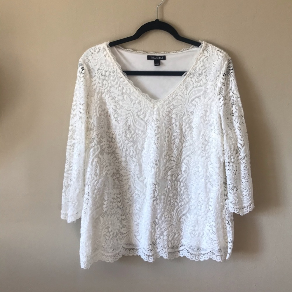 Lacy white blouse
